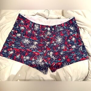 Lilly Pulitzer size 14 Callahan Shorts in Sparks Fly print. Hard to find. VGUC